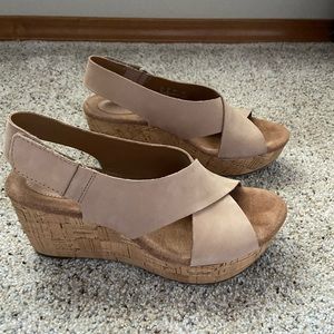 Clarks Platform Sandal, Size 8